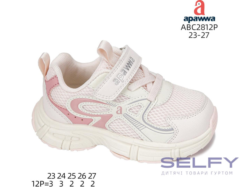 Кросівки дитячі Apawwa ABC2812P white-pink 26-31, Фото 1