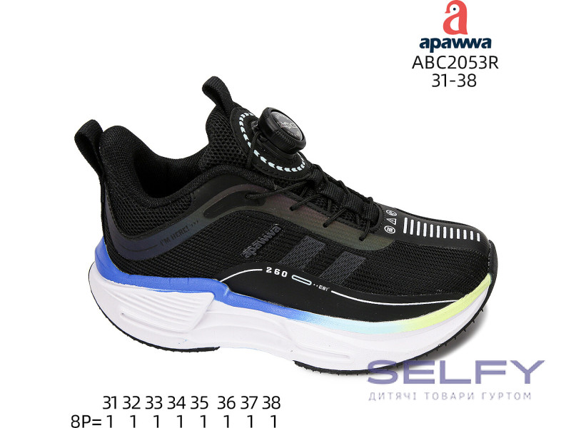 Кросівки Apawwa ABC2053R black 31-38, Фото 1