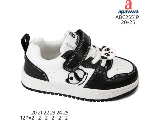 Кроссовки Apawwa ABC2551P black-white 20-25