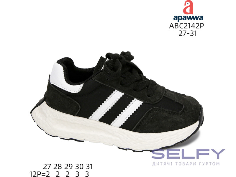 Кросівки дитячі Apawwa ABC2142P black 27-31, Фото 1