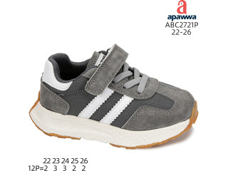Кроссовки детские Apawwa ABC2721P grey 22-26