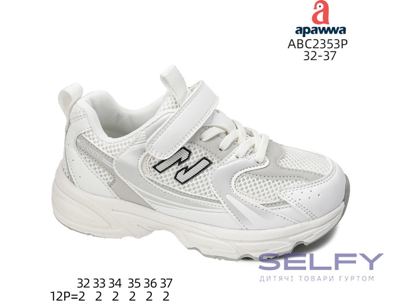 Кросівки дитячі Apawwa ABC2353P white 32-37, Фото 1