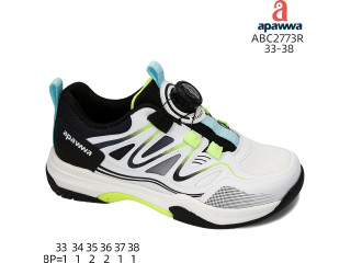 Кроссовки детские Apawwa ABC2773R white-black 33-38