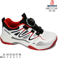 Кроссовки детские Apawwa ABC2773R white-red 33-38