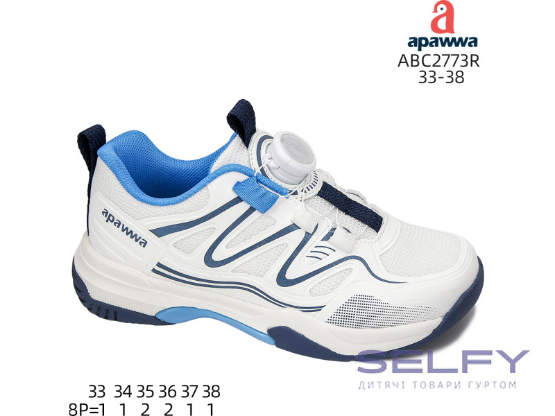 Кросівки дитячі Apawwa ABC2773R white-navy 33-38, Фото 1
