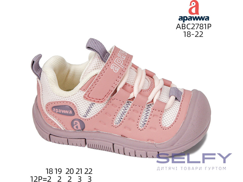 Кросівки дитячі Apawwa ABC2781P pink 18-22, Фото 1