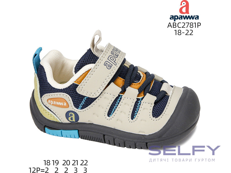 Кросівки дитячі Apawwa ABC2781P navy 18-22, Фото 1