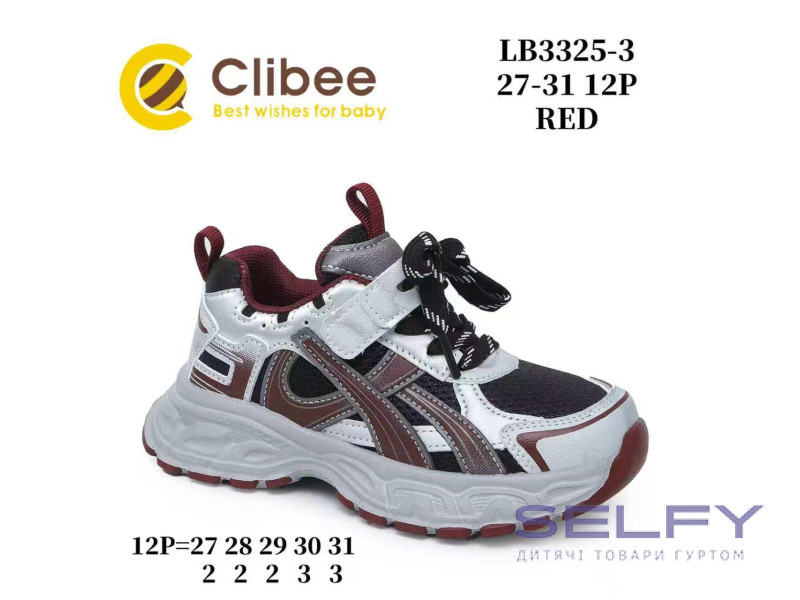 Кросівки дитячі Clibee LB3325-3 red 27-31, Фото 1