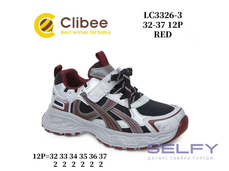 Кросівки дитячі Clibee LC3326-3 red 32-37, Фото 1