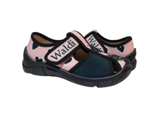 Paola 26-31 рожева, чорна підошва, киця, подвоєні 28,29