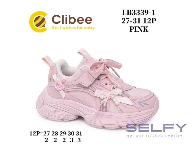 Кросівки дитячі Clibee LB3339-1 pink 27-31, Фото 1