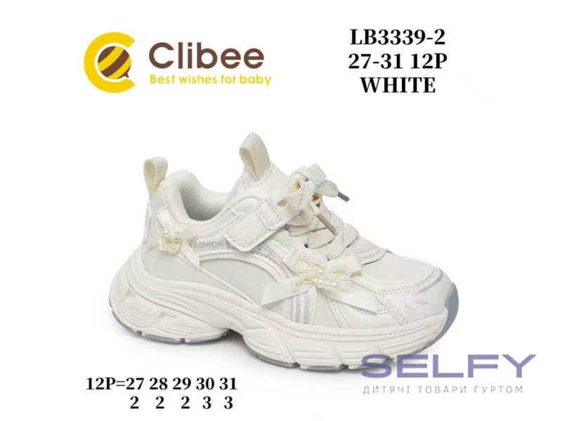 Кросівки дитячі Clibee LB3339-2 white 27-31, Фото 1