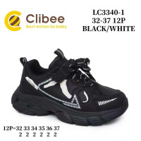 Кросівки дитячі Clibee LB3340-1 black-white 32-37