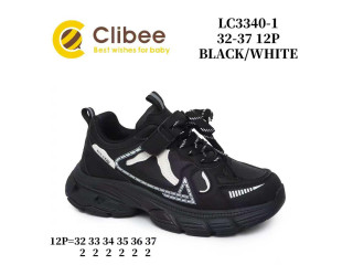 Кросівки дитячі Clibee LB3340-1 black-white 32-37