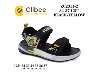 Босоніжки дитячі Clibee ZC2311-2 black-yellow 32-37