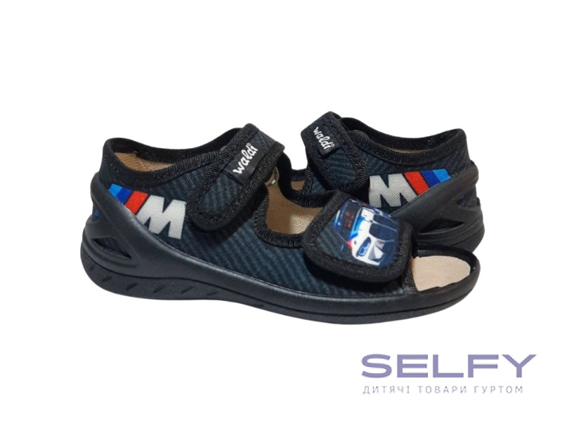 Адам 23-30 темно синій, чорна підошва, машинка, Фото 1