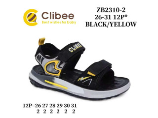 Босоніжки дитячі ClibeeZB2310-2 black-yellow 26-31