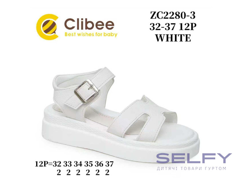 Босоніжки дитячі Clibee ZC2280-3 white 32-37, Фото 1