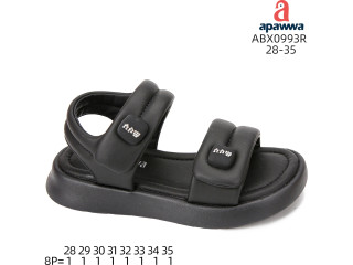 Босоніжки дитячі Apawwa ABX0993R black 28-35