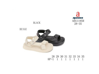 Босоніжки дитячі Apawwa ABX1185R black 28-35