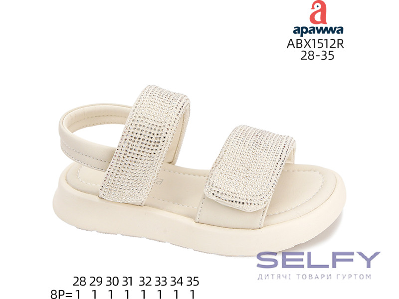 Босоніжки дитячі Apawwa ABX1512R beige 28-35, Фото 1