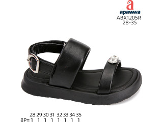 Босоніжки дитячі Apawwa ABX1205R black 28-35