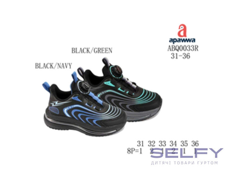 Кросівки дитячі Apawwa ABQ0033R black-navy 31-36, Фото 1