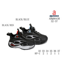 Кросівки дитячі Apawwa ABQ0043R black-red 32-37