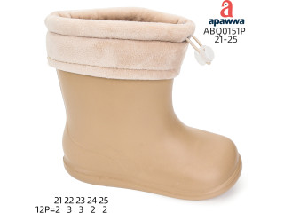 Гумові чоботи дитячі Apawwa ABQ0151P brown 21-25
