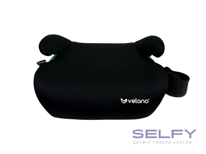 Бустер VELANO Caro 125–150 см, підстаканник, black, Фото 1