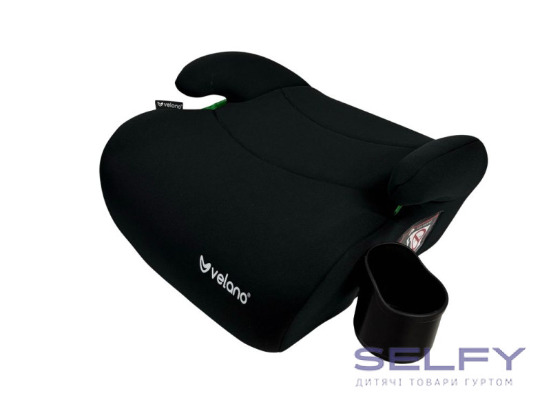 Бустер VELANO Caro 125–150 см, підстаканник, black, Фото 3