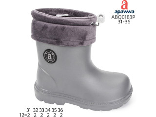 Гумові чоботи дитячі Apawwa ABQ0183P grey 31-36