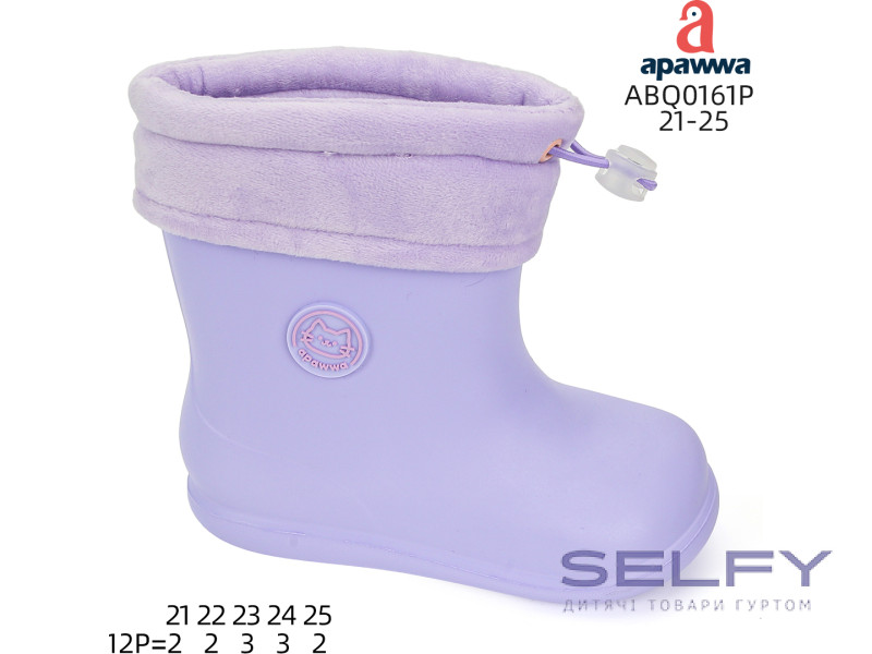 Гумові чоботи дитячі Apawwa ABQ0161P purple 21-25, Фото 1