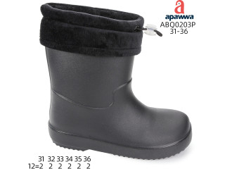 Гумові чоботи дитячі Apawwa ABQ0203P black 31-36