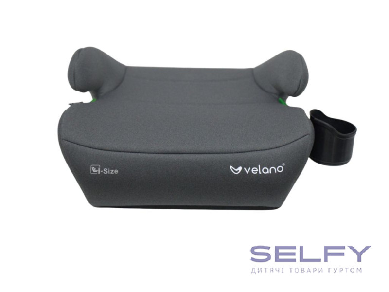 Бустер VELANO Primo i-Size 125–150 см, ISOFIX + підстаканник, grey, Фото 1