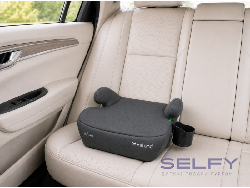 Бустер VELANO Primo i-Size 125-150 см, ISOFIX + подстаканник, grey, Фото 5