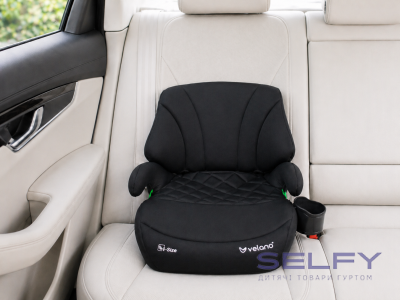 Бустер VELANO Gravo i-Size 125-150 см, ISOFIX + подстаканник, black, Фото 5