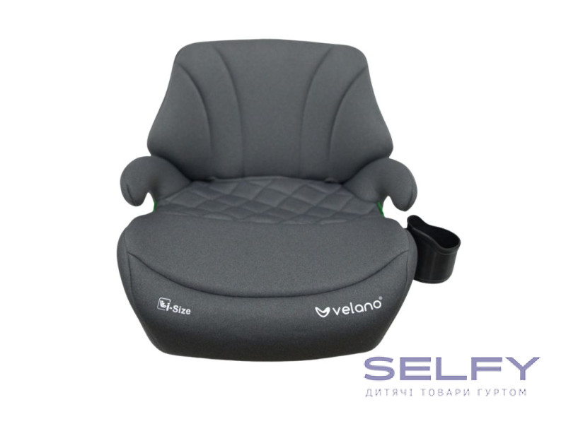 Бустер VELANO Gravo i-Size 125–150 см, ISOFIX + підстаканник, grey, Фото 1