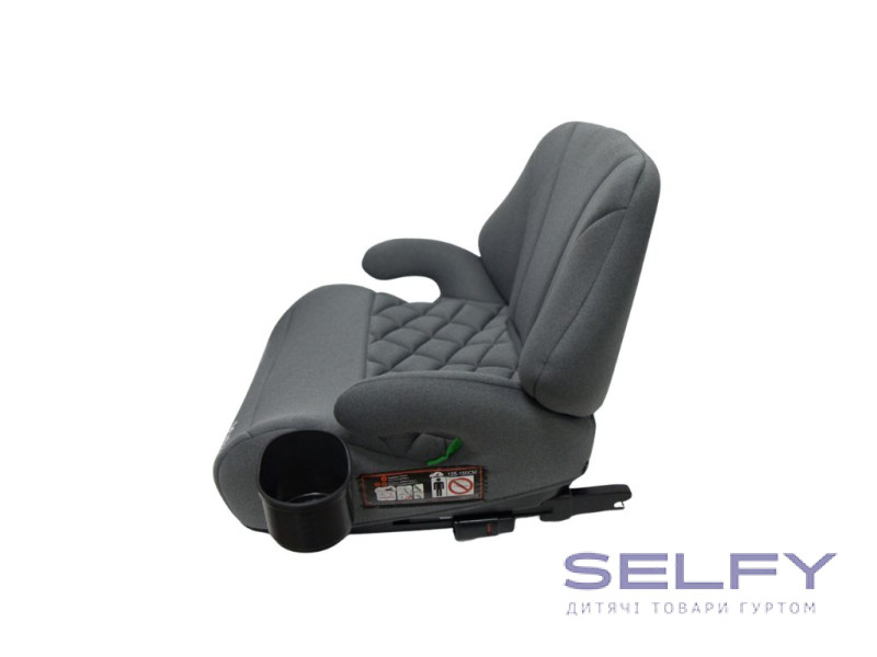 Бустер VELANO Gravo i-Size 125–150 см, ISOFIX + підстаканник, grey, Фото 4