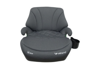 Бустер VELANO Gravo i-Size 125–150 см, ISOFIX + підстаканник, grey