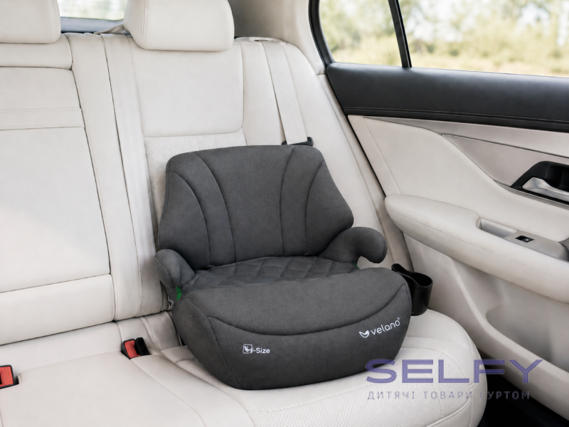Бустер VELANO Gravo i-Size 125-150 см, ISOFIX + подстаканник, grey, Фото 5