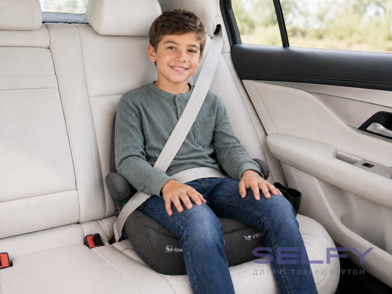 Бустер VELANO Gravo i-Size 125-150 см, ISOFIX + подстаканник, grey, Фото 6