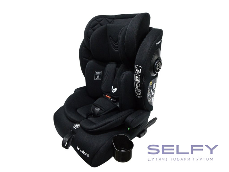Автокресло VELANO Flexo i-Size 76–150 см, ISOFIX + Top Tether/ремень, black, Фото 3