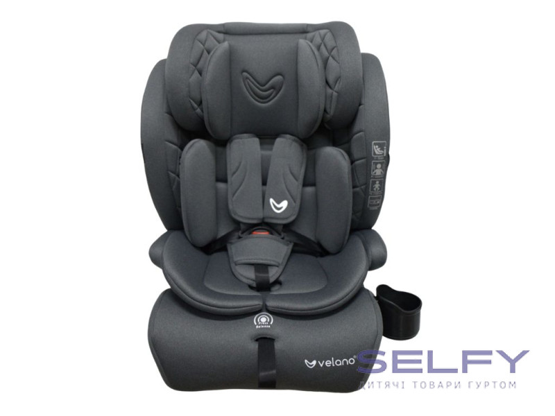 Автокрісло VELANO Flexo i-Size 76–150 см, ISOFIX + Top Tether/ремінь, grey, Фото 1