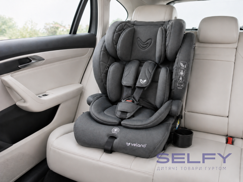 Автокресло VELANO Flexo i-Size 76–150 см, ISOFIX + Top Tether/ремень, grey, Фото 5