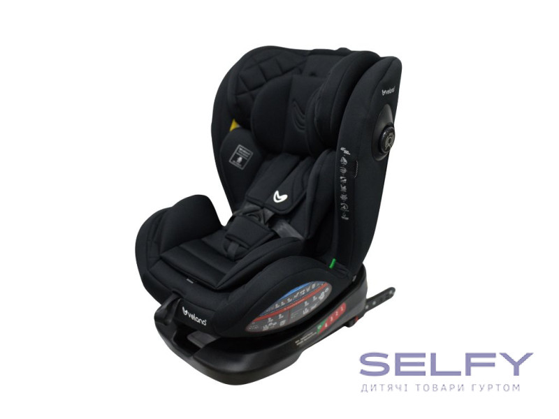 Автокрісло VELANO Aura 360° i-Size 40–150 см, ISOFIX, black, Фото 4