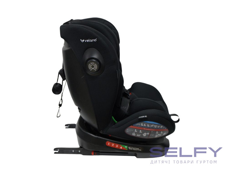 Автокрісло VELANO Aura 360° i-Size 40–150 см, ISOFIX, black, Фото 5
