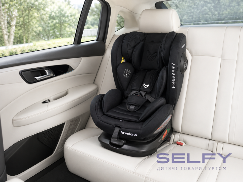 Автокресло VELANO Aura 360° i-Size 40–150 см, ISOFIX, black, Фото 8
