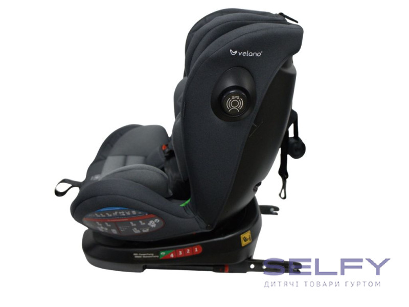 Автокрісло VELANO Aura 360° i-Size 40–150 см, ISOFIX,grey, Фото 5