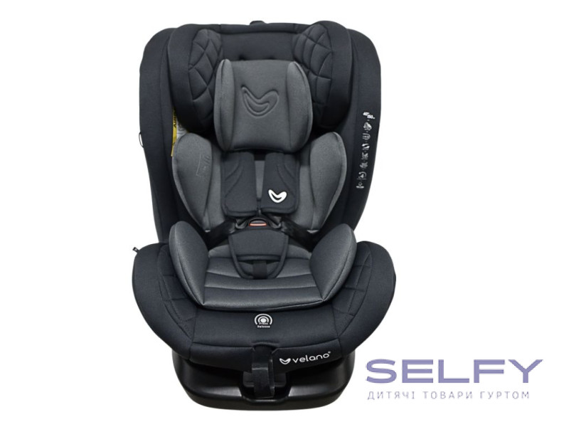 Автокресло VELANO Aura 360° i-Size 40–150 см, ISOFIX, grey, Фото 1
